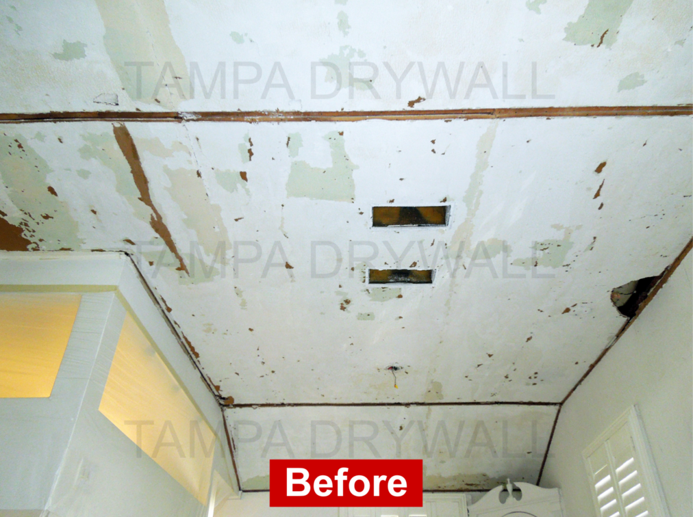 AC leak ceiling damage