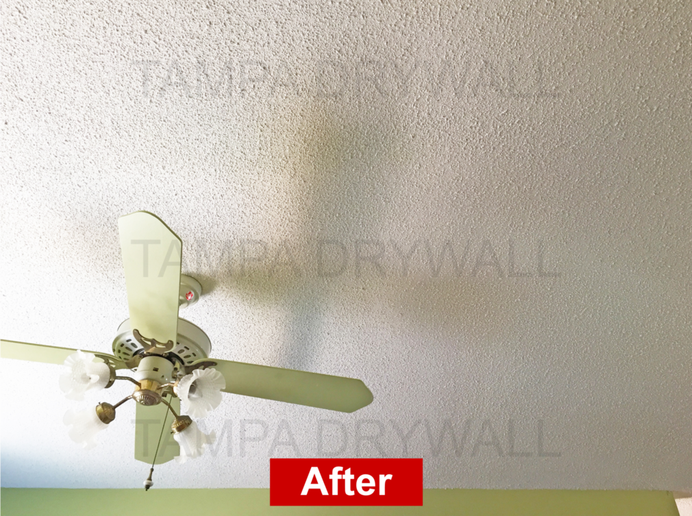 Roof leak water damage