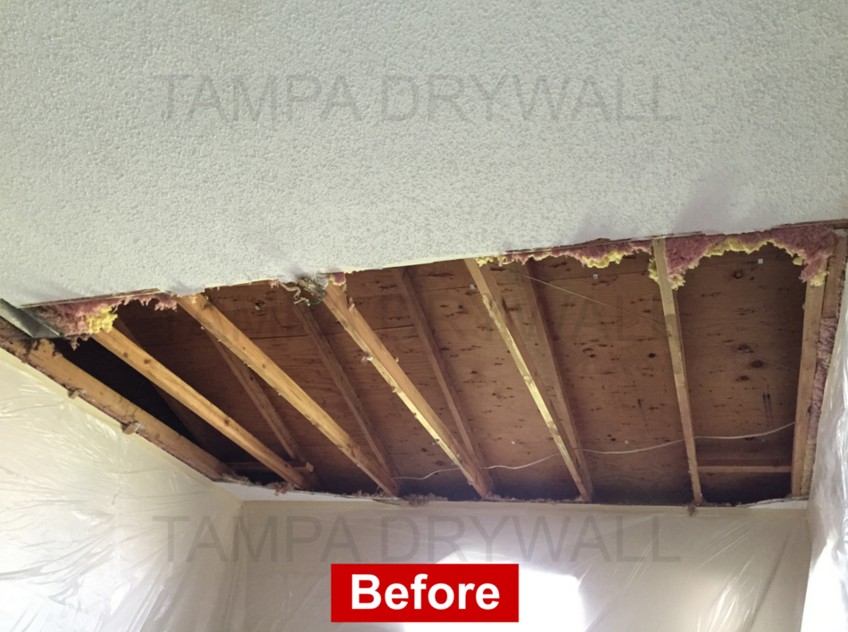 Drywall repair work